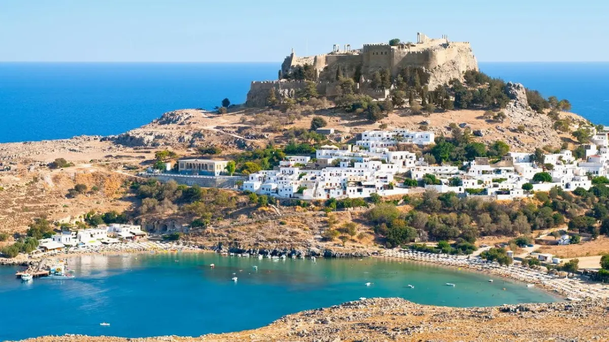 Rodos eski şehrin tarihi sokakları
